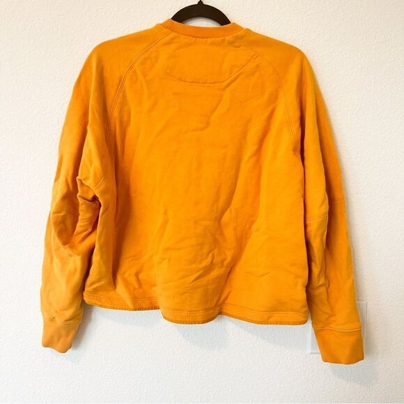 Y-3 Logo Crewneck Crop Sweatshirt in Yellowish Orange XS - Picture 7 of 10